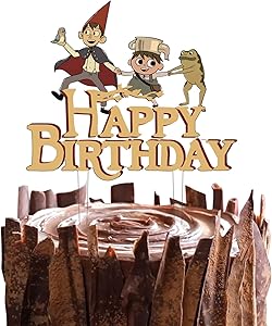 Acrylic Over The Garden Wall Happy Birthday Cake Topper, Over The Garden Wall Characters B-Day Cake Decor, Over The Garden Wall Themed Birthday Party Decoration Supplies
