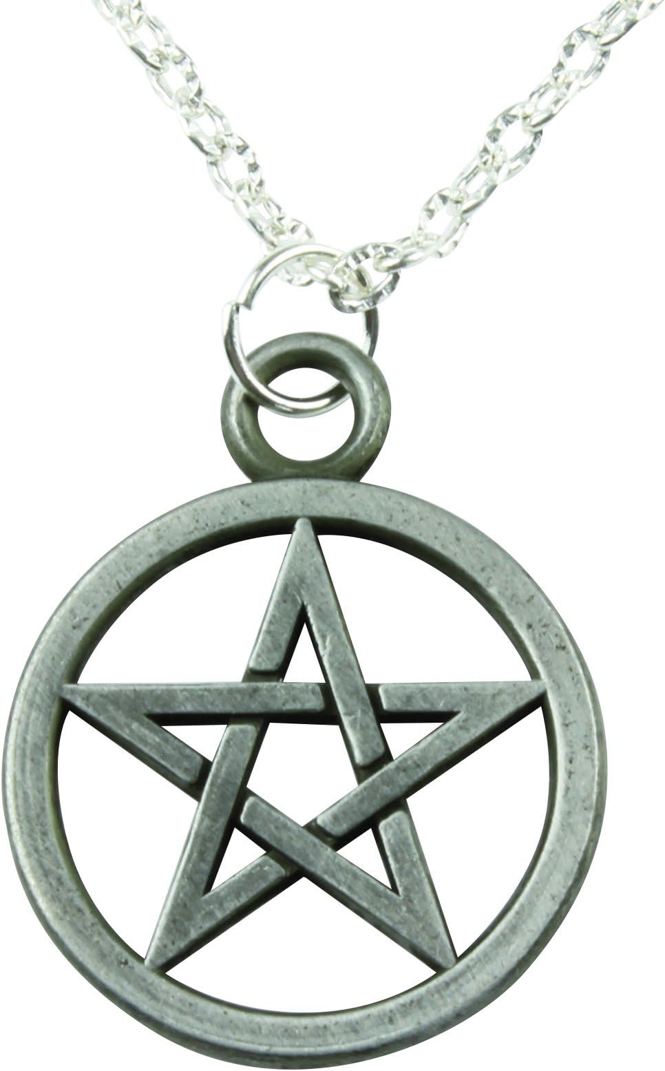 The Funky Barcode Pentagram Gunmetal Necklace Gift Box Available