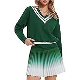 AFZ Two Piece Tennis Sets for Women Casual Sweatshirt Skirt Set Long Sleeve Golf Sweatsuits Athletic Tennis Outfits