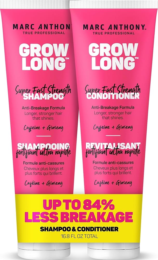 Marc Anthony Grow Long, Anti Breakage Hair Shampoo & Conditioner Set | Frizz Taming Strengthening Shampoo & Conditioner - Dry