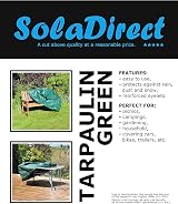 SolaDirect 3x4 m Green Tarpaulin Waterproof Heavy Duty Tarp view 2