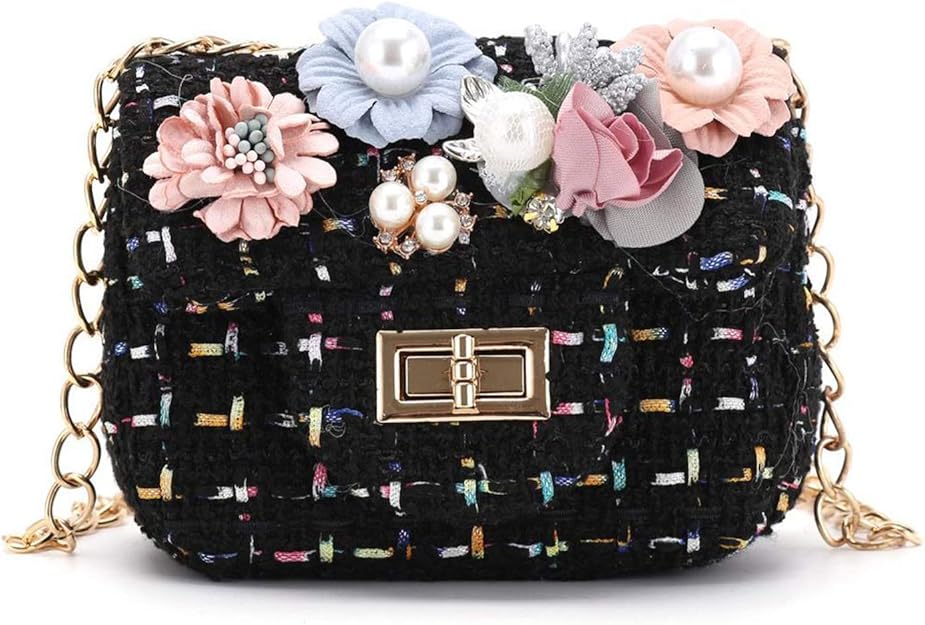 Little Girls Handbags Mini Shoulder Bag with Mini Flap Bag Wallet Bag