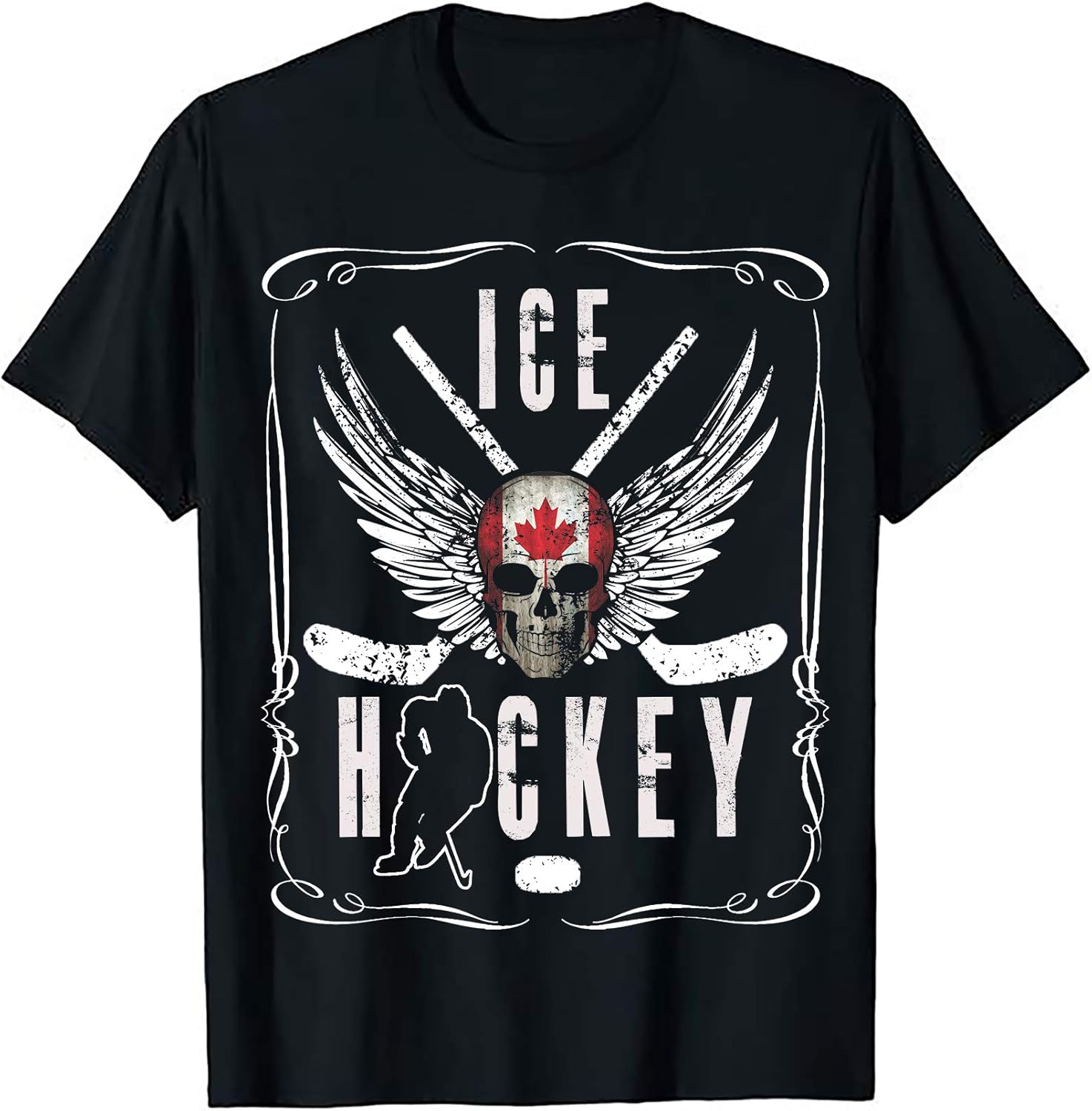 Vintage Canada Ice Hockey Retro Supporter Sports TShirt
