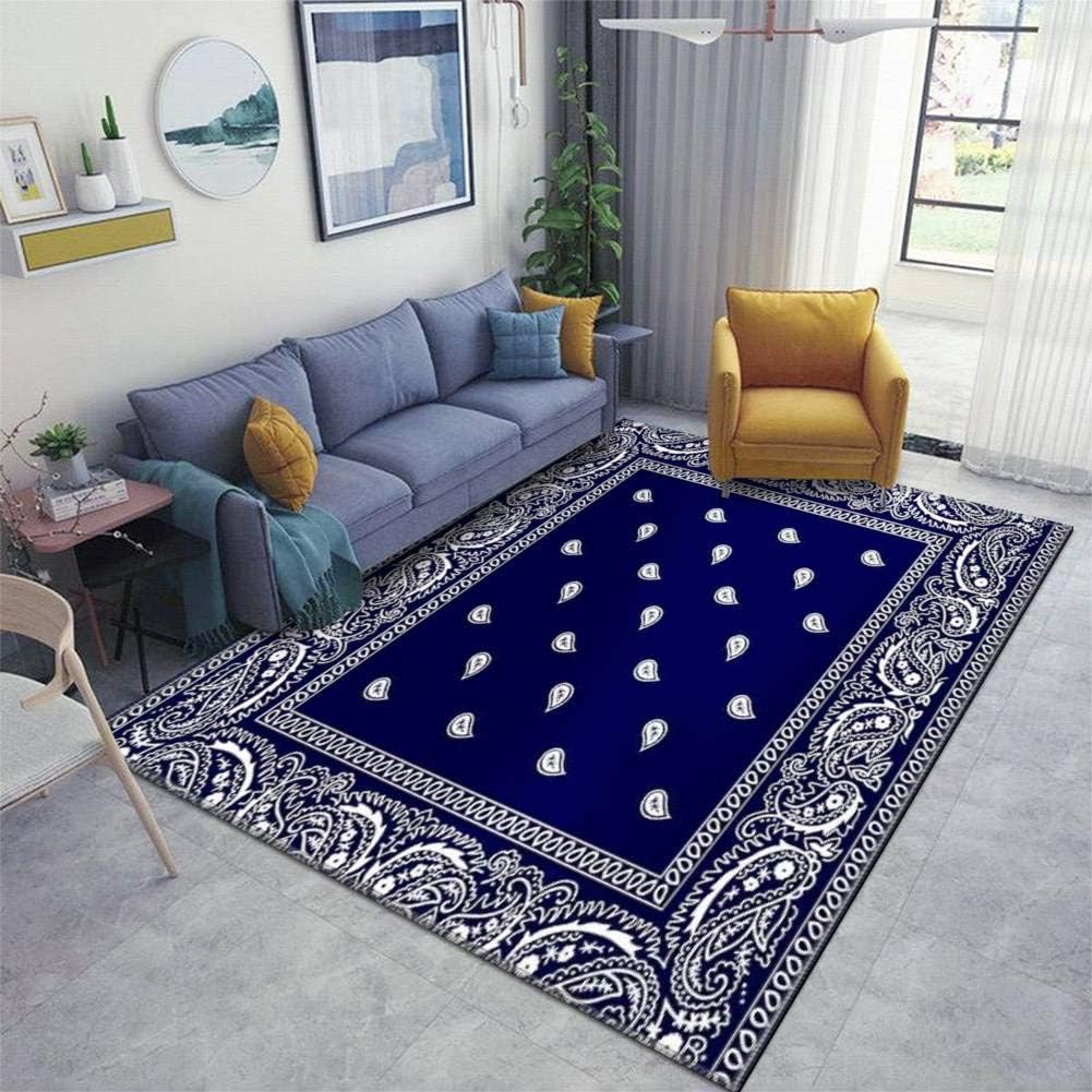 Amazon Com Bandana Blue Area Rugs Non Slip Floor Mat Doormats Home Runner Rug Carpet For Bedroom Indoor Outdoor Kids Play Mat Nursery Throw Rugs Yoga Mat Kitchen Dining