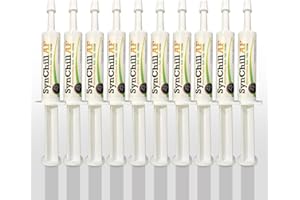 SYNNUTRA EQUINE SynChill AF Calming Gel for Nervous Horses - Single Serving - Advanced Formula with L-Theanine, Increased Potency, 100% Natural Supplement, Disposition & Confidence Support for Horses - 10 Pack