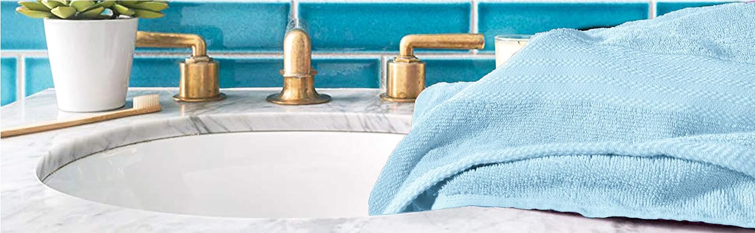Glamburg Premium Cotton 4 Pack Bath Towel Set - 100% Pure Cotton - 4 Bath Towels 27x54 - Ideal for Everyday use - Ultra Soft & Highly Absorbent - Black: Kitchen & Dining