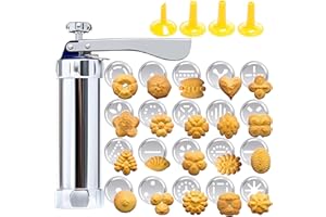 Suweiyuanshiyi Cookie Maker Machine,Churro Maker with 20 Discs and 4 Cake Decorating Tips, Cookie Press for Biscuit Churro Ma