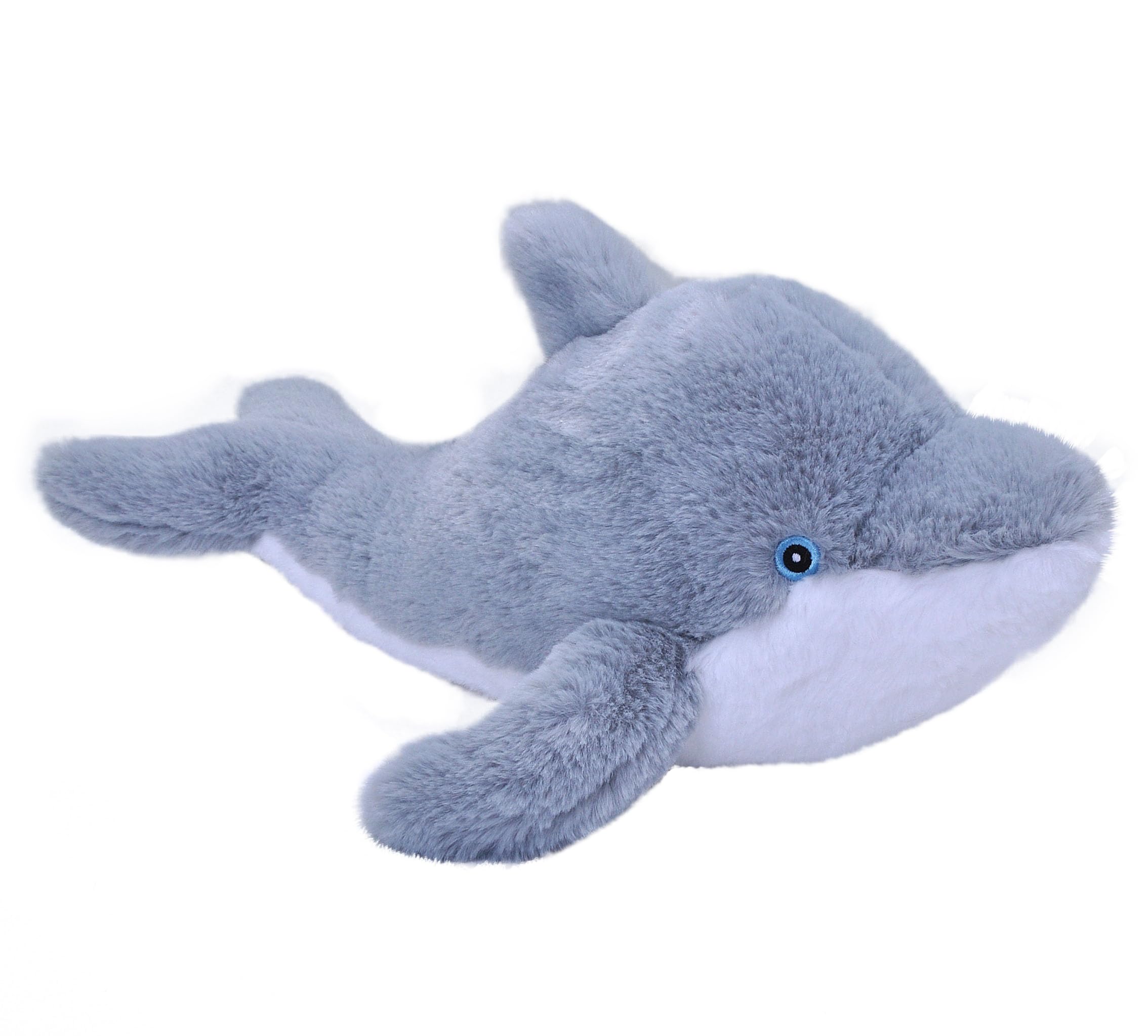 Wild Republic EcoKins Dolphin Stuffed Animal 12 inch, Eco Friendly Gifts for Kids, Plush Toy, Handcrafted Using 16 Recycled Plastic Water Bottles