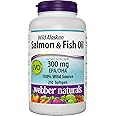 Webber Naturals Fish Oil 1,000 mg with 300 mg of Omega-3 Per Pill, 210 Softgels, for Heart, Brain and Cardiovascular Health, Non-GMO, Gluten Free