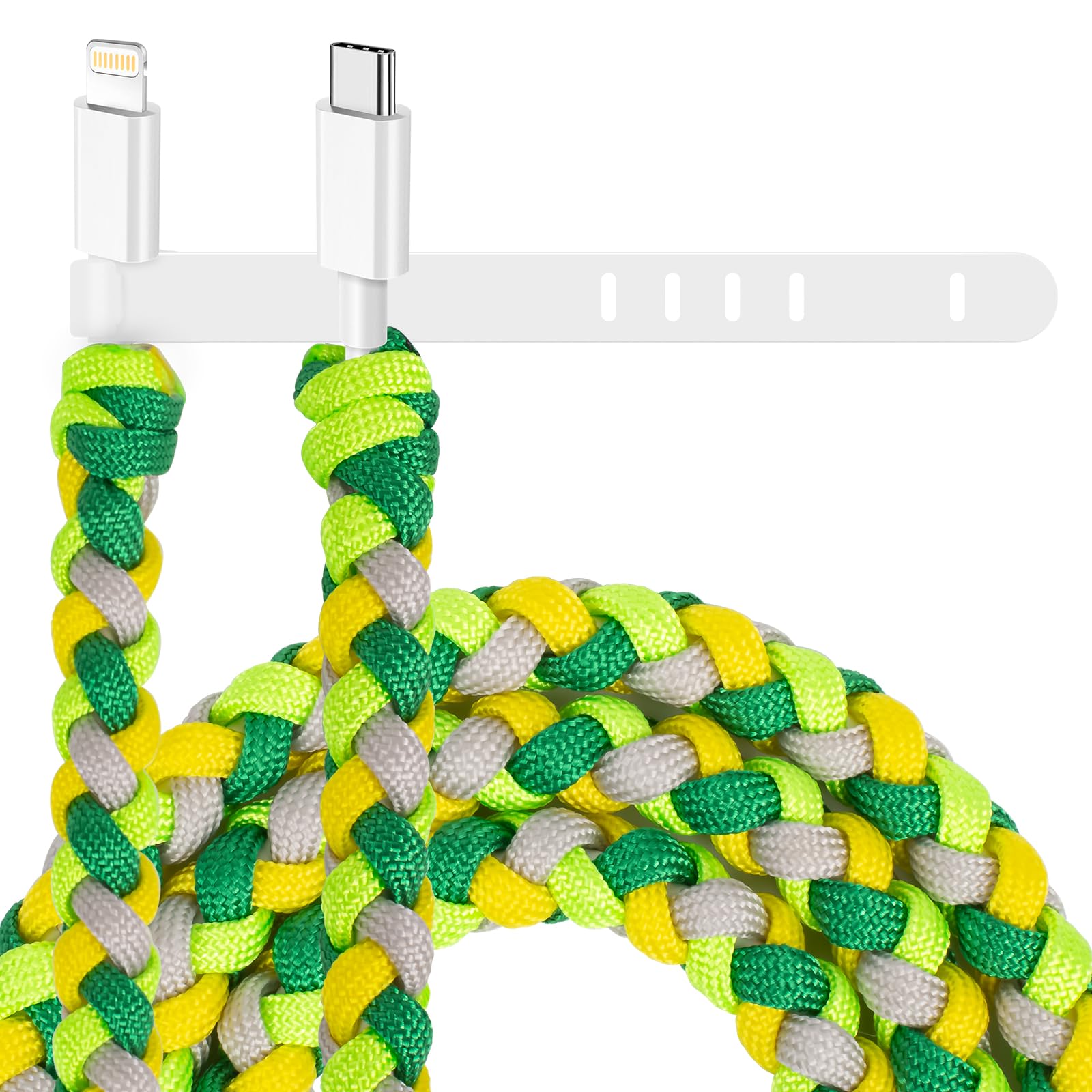 Photo 1 of Kavie USB C to Cable 3.3 FT Paracord Braided Fast Charger Cable Type C Charging Cables Compatible iPhone 14 13 13 Pro Max 12 12 Pro Max 11 XS XR X 8