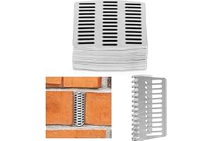 HAIABEI 36Pcs Stainless Steel Brick Weep Hole Covers 2.75" Weep Shield Weep Hole Covers Brick Weep Hole Inserts Mortar Repair to Fill Different Size for Brick Walls Stops and Keeps Out Mice,Bees Many Insects