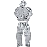 VIPWOLF Men's Jogging Suits 2 Piece Set Zip Up Hoodie Sweatshirts and Baggy Sweatpants