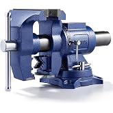 VEVOR Bench Vise, 6.5" Jaw Width, 360-Degree Swivel Base, Rotate Clamp | for pipe Repairing Metalworking, 5620 lbs Clamp Force, Multi-Purpose Workbench Vise, Heavy Duty Ductile Cast Iron, with Bolts