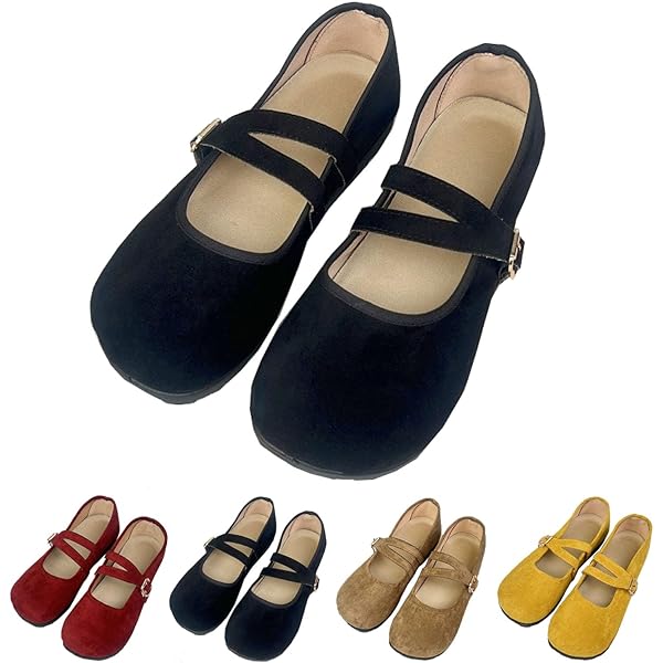 Amazon.com | Women's Genuine Leather Mary Jane Flats Retro Fashion