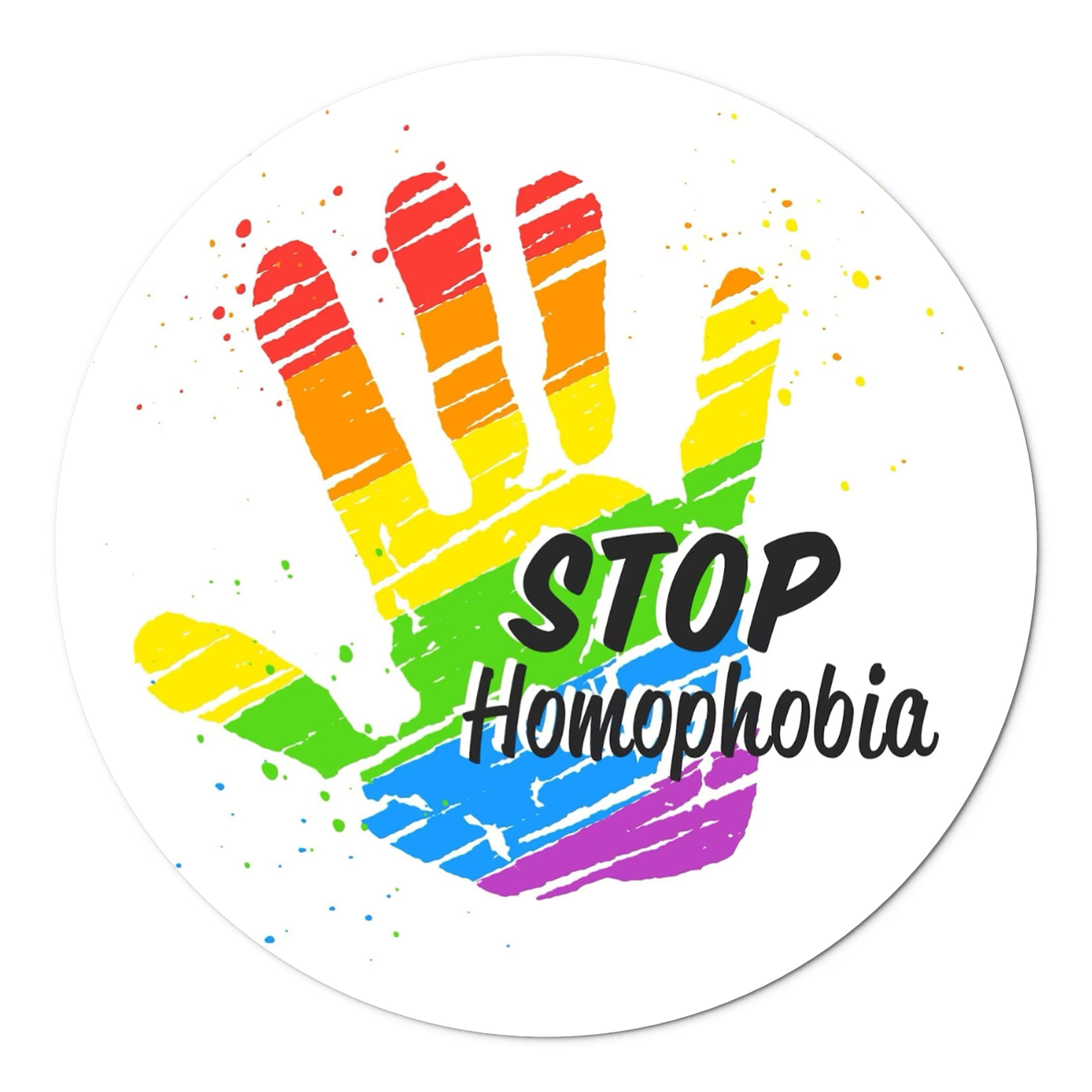 Various Weather Resistant Stickers for Indoor and Outdoor Use (5, Stop Homophobia)