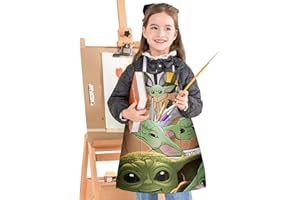 Akkya Kids Aprons for Cooking Toddler Chef Painting Apron with Pocket Baking Art Gardening Personalized Smock for Girls Boys