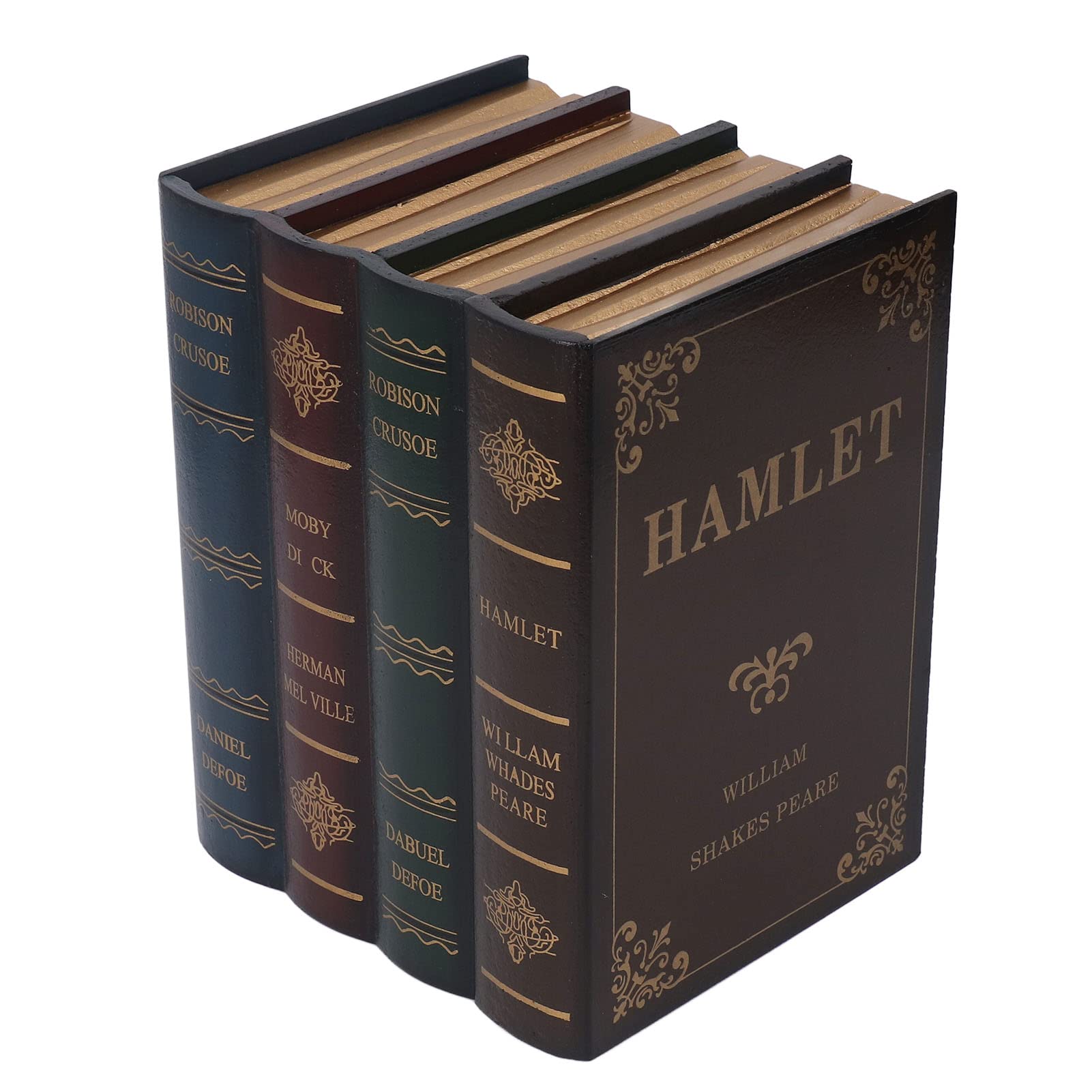 Decorative Faux Book Box, Vintage Style Antique Book Decorations Vintage Book Storage Box, Decorative Books for Home Decor(Large)