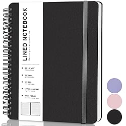 Lined Spiral Journal Notebook, B5 Spiral