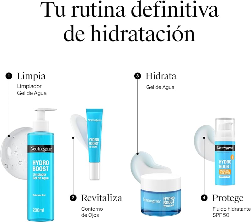 Hydro Boost Limpiador Facial Gel de Agua, 200 ml