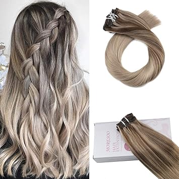 Amazon Com Moresoo 16 Inch Clip In Hair Extensions Double Weft