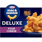 Kraft Deluxe Mac and Cheese Dinner, Four Cheese Flavor, 14 oz | for Easy Dinner or Dinner Sides No Artificial Dyes or Flavors No Artificial Flavors Or Dyes, Made With Real Cheese