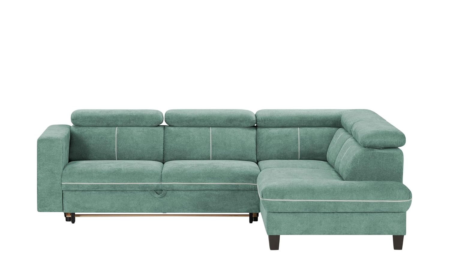 Exotic lshape 4 Seater Fabric Green Sofa Bed (LHS
