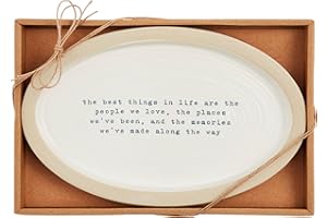 Mud Pie Farmhouse Sentiment Plate, Best, 6 1/2" X 11"