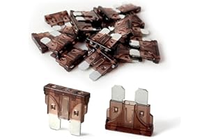 RBOKO 20Pcs 7.5 Amp Standard Car Fuses, Automotive Replacement Fuses (ATO/APR/ATS), Mini Blade Style Fuses Compatible with RV, Automotive, Trucks, Motorcycle, Camper, SUV, Boat(7.5 AMP/32V)