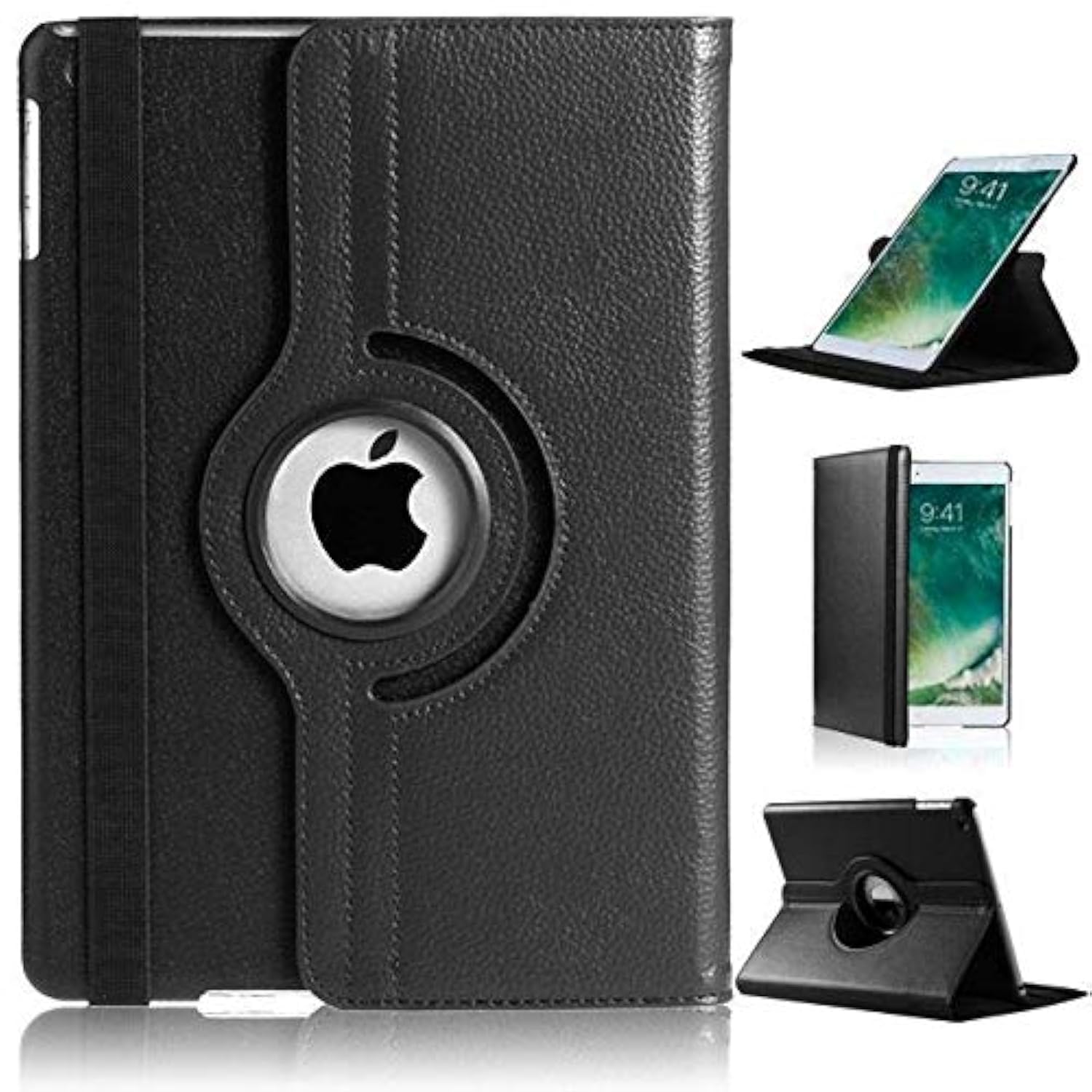 For iPad Mini 5/4 (5th/4th Generation) Case 360ยฐ Rotating Stand Multi-Angle Viewing Auto Wake/sleep Shockproof Smart Folio Kids Friendly Protective Cover For iPad Mini 2019/2015 7.9" (BLACK) โ image 1