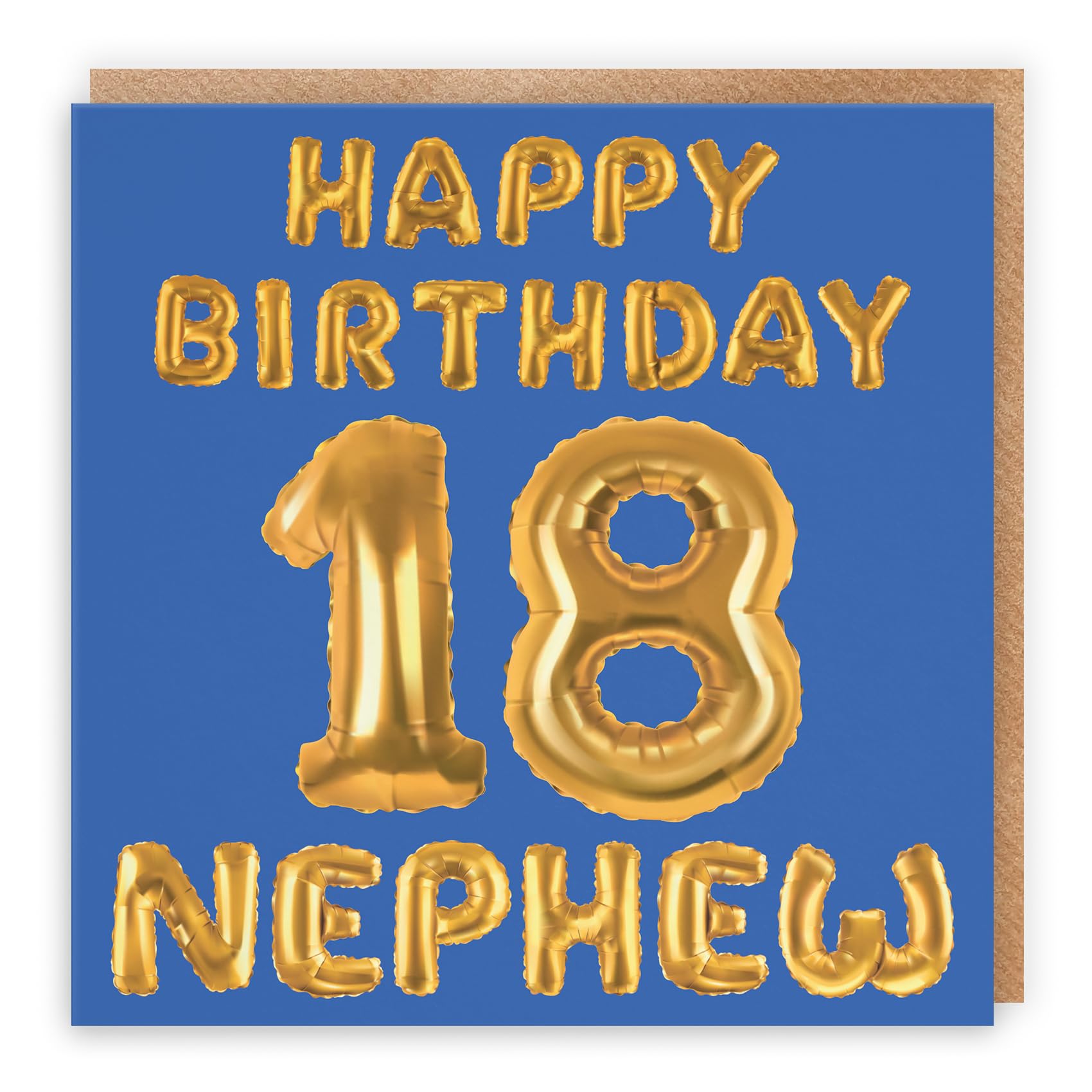 Hunts England - Large Nephew 18th Birthday Card - Happy Birthday - 18 - Nephew - Balloon Collection - Large - 210 x 210 mm - Age 18 Nephew