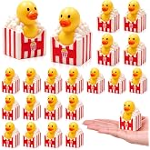 Deekin 24 Pcs Corn Rubber Ducks 2 Inch, Party Favors | Rubber Ducks Bulk for Movie Night, Carnival Party, Birthday Decoration