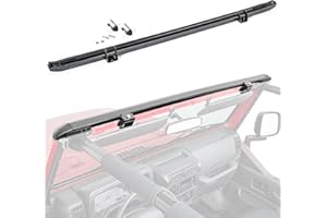 MasterTop No Drill Windshield Header for Summer Soft Top Installations|Fits all 1997-2006 Jeep TJ Wranglers|Fits all Brands of Summer Soft Tops|Not needed for MasterTop Mesh Tops|14700201