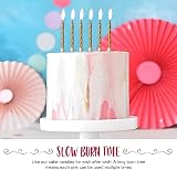 Anniversary House Metallic Gold Spiral Birthday Candles Set of 12 with Holders view 4