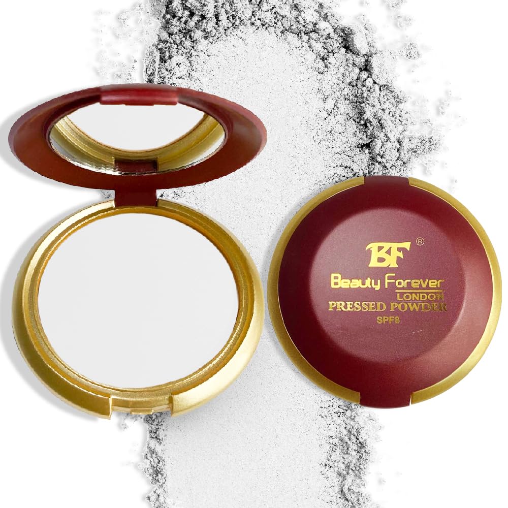 Beauty Forever Pressed Powder, Lightweight Matte Finish Face Powder, Buildable & Long Lasting Shine Control, 11gms (PP000 Translucent White)