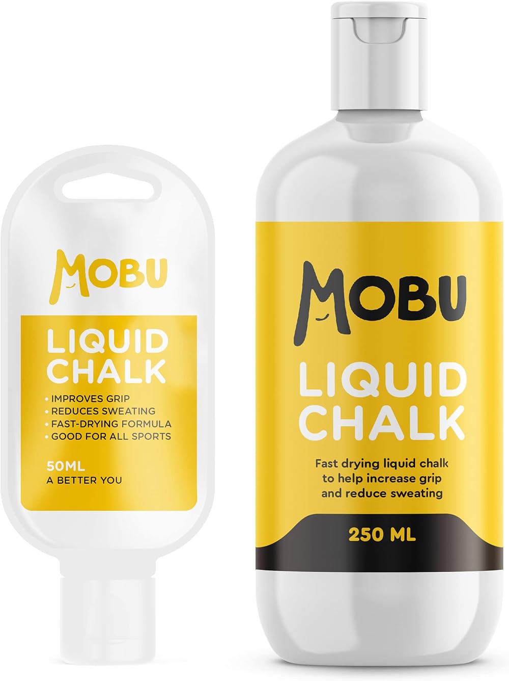 MOBU Liquid Chalk 250ml Maximum Grip No Mess Weightlifting Yoga Climbing