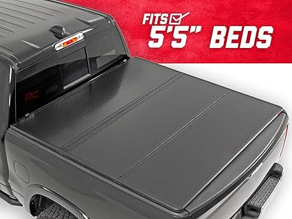 Rough Country Hard Tri Fold Fits 2014 2020 Tundra 5 5 Ft Bed Folding Tonneau Cover 45714551 Rough Country Amazon In Car Motorbike