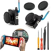 2 Pack Joystick for Nintendo Switch 3D Analog Joysticks for Nintendo Switch Lite/Switch OLED Stick Thumbstick Replacement Parts with Repair Tools(Black)