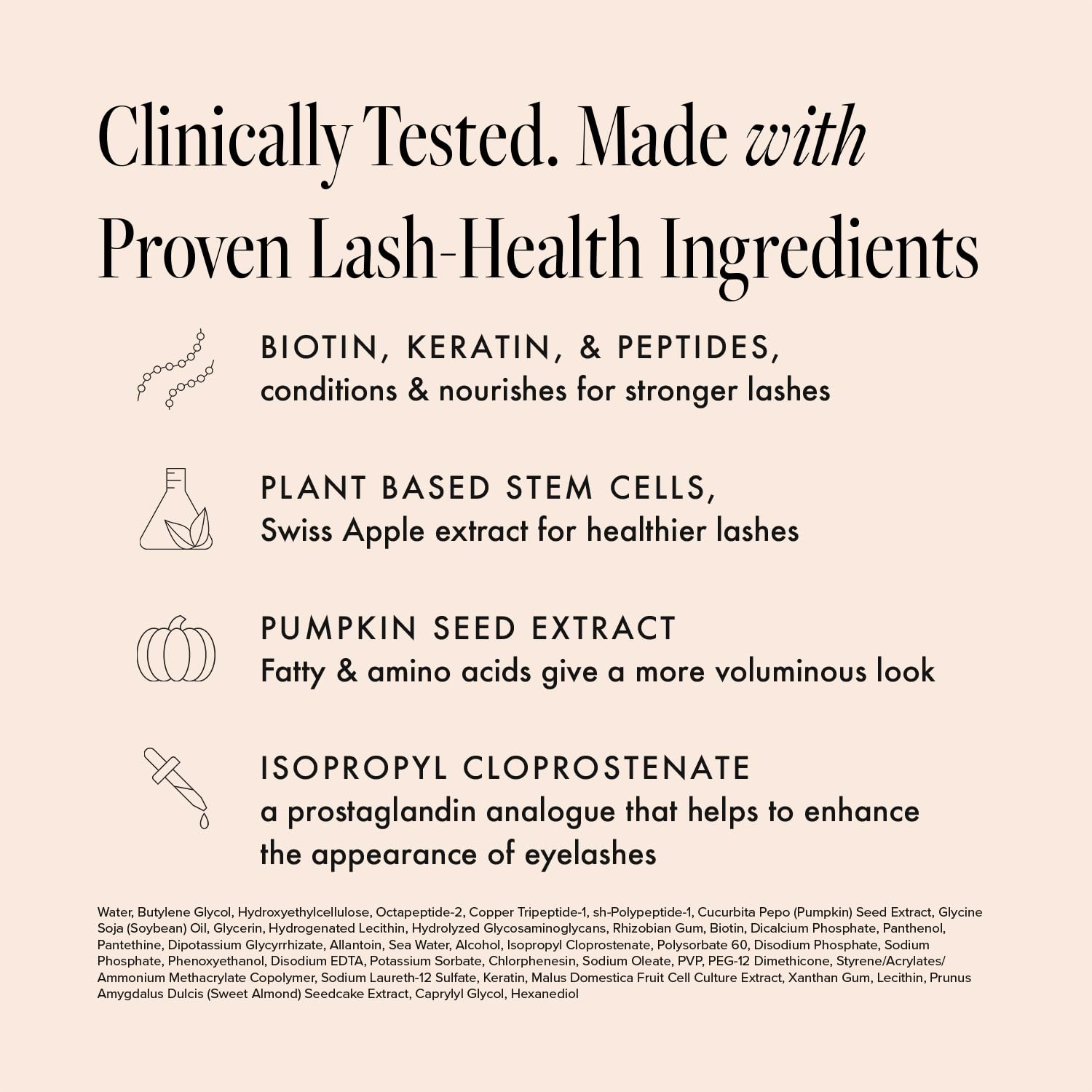 Borboleta Lash Serum, Eyelash Serum for Longer, Thicker, and Fuller Looking Natural Eyelashes, (Full Size, 3 Month Supply)