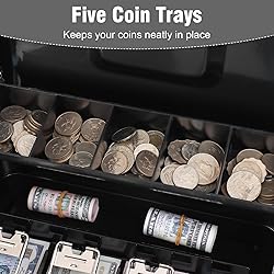 KYODOLED Locking Cash Box with Top Lock,Money Box