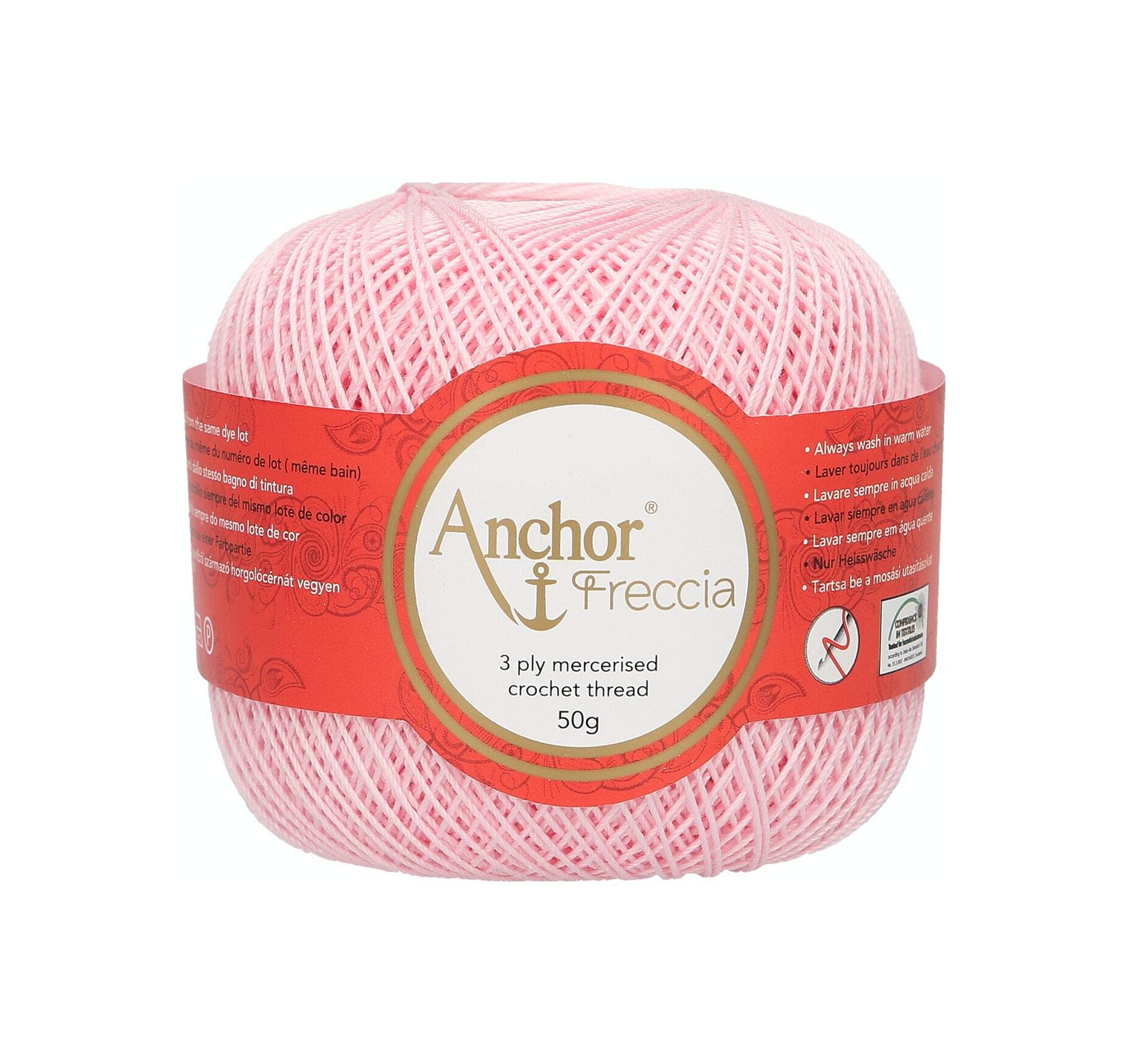 Anchor Freccia Crochet Cotton No 12-50g Ball Pink Colour 00048 โ image 1