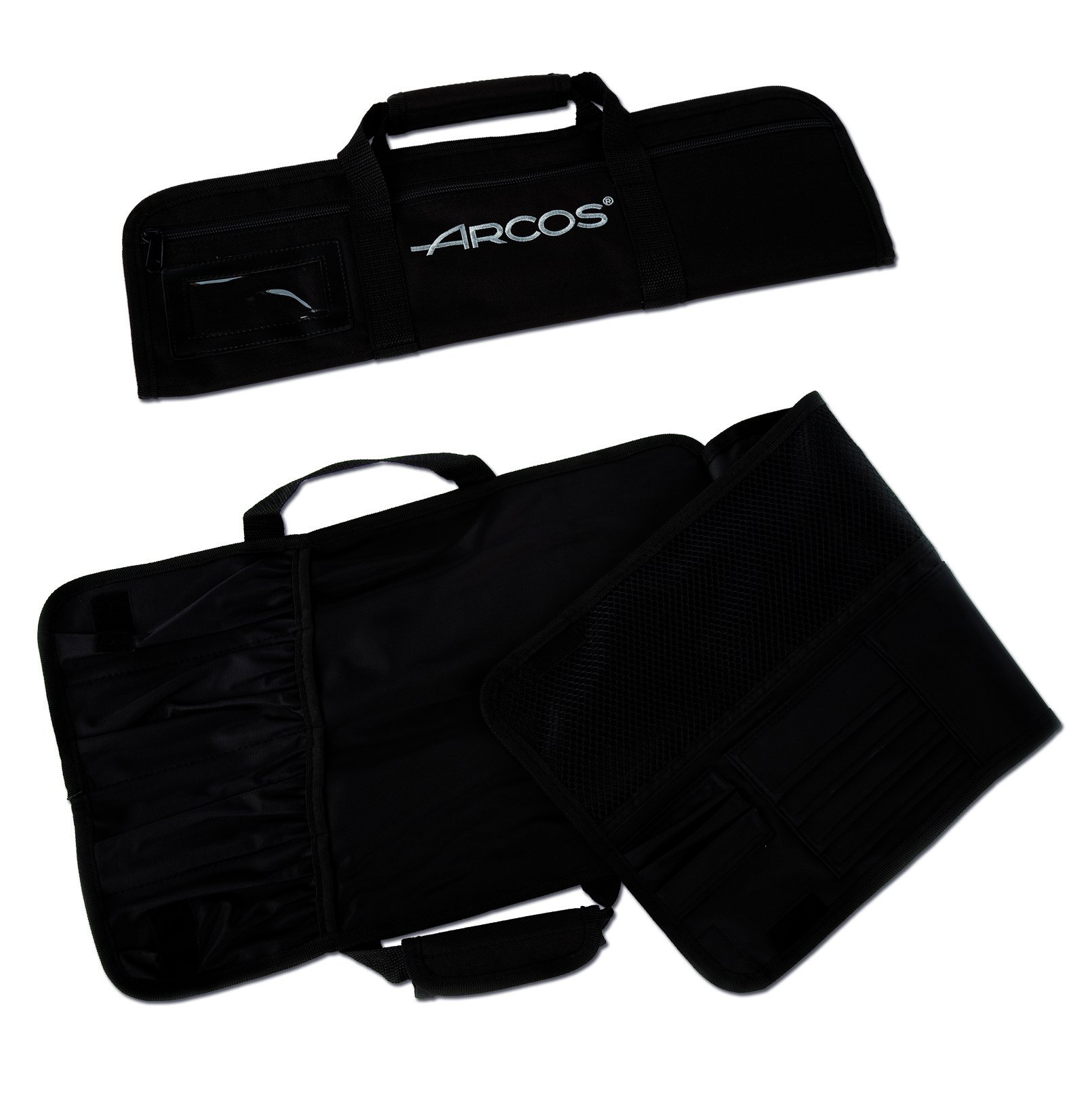 Arcos Knives Roll Bag - Knives Roll Bag to 4 Pieces - 100% Polyester 460 x 275 mm 18"x11" - Black Color (Knives NOT Included)