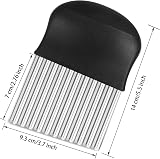 AIOUNIYA Potato Crinkle Cutter Stainless Steel Wave Cutter 5.5in Kitchen Knife view 3