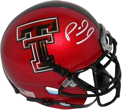 signed mahomes helmet