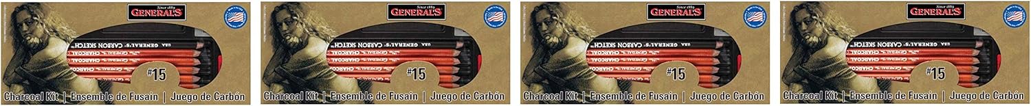 General Pencil Charcoal Kit, 12-Piece