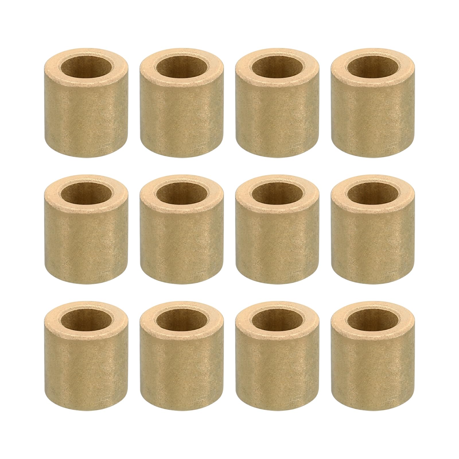 PATIKIL M6 Brass Spacers, 12 Pcs Metal Spacer Brass 6mm ID x 10mm OD x 10mm L Brass Spacers Screw Standoff for 1/4inch or M6 Screw Bolts