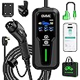 Level 2 Portable EV Charger 40Amp 240V 9.6KW 25 FT Electric Vehicle Charging Stations with NEMA 14-50, Scheduled Charging,Adjustable Current,Smart APP, Home Electric Car Charger for SAE J1772