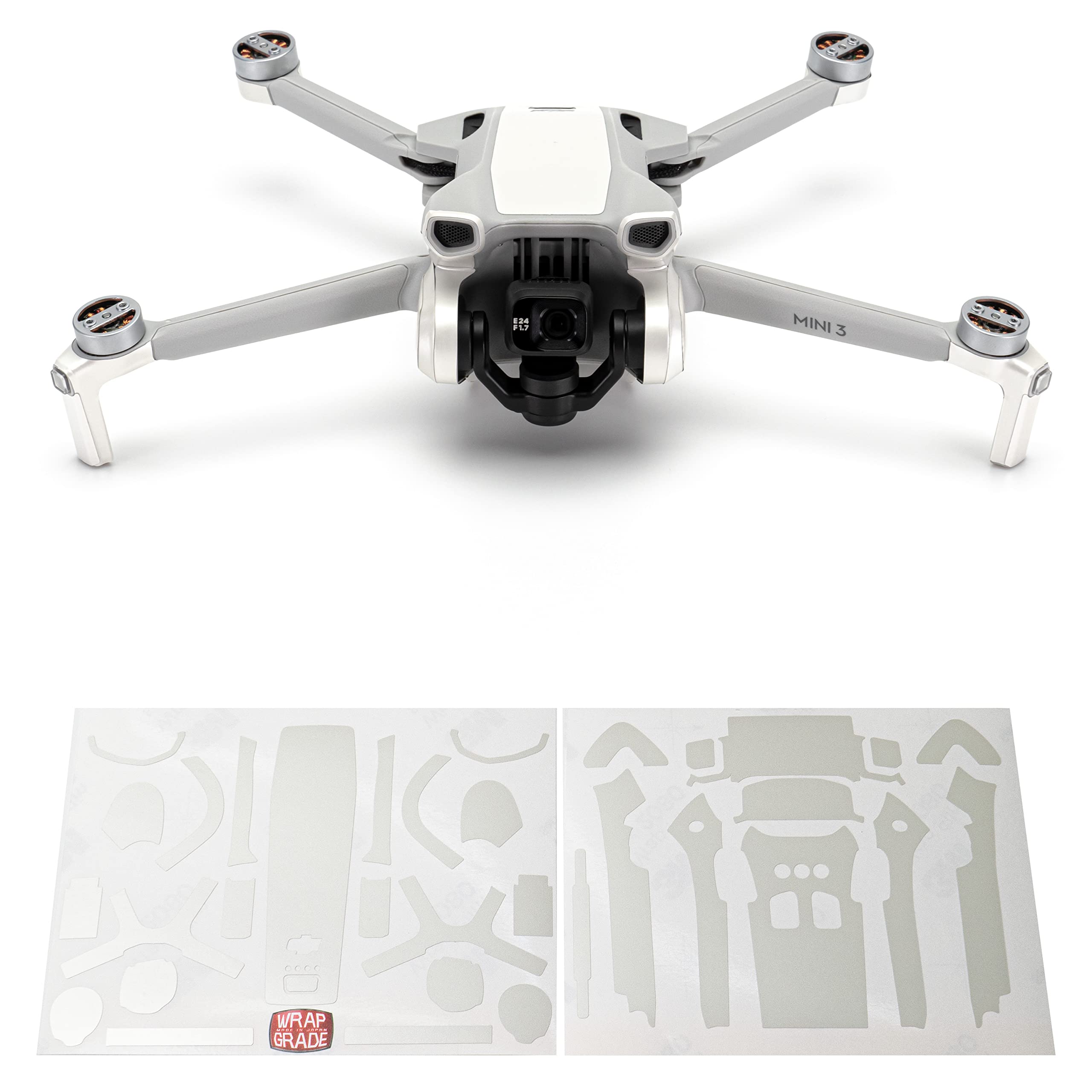 WRAPGRADE Skin Stickers Compatible with DJI Mini 3 | Accent Color (MADAGASCAR PEARL)
