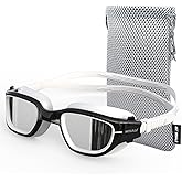 Whale Polarized Swim Goggles, GE Anti-Fog Anti-UV Protection No Leaking Swimming Pool Goggles for Men, Women, and Youth