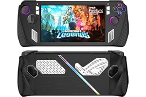 Baigeda Protective Case for ASUS Rog Ally 2023 Release Full Body Soft Silicone Handheld Game Console Drop-Proof Protector Case with Shockproof,Non-Slip,Anti-Collision (Black)