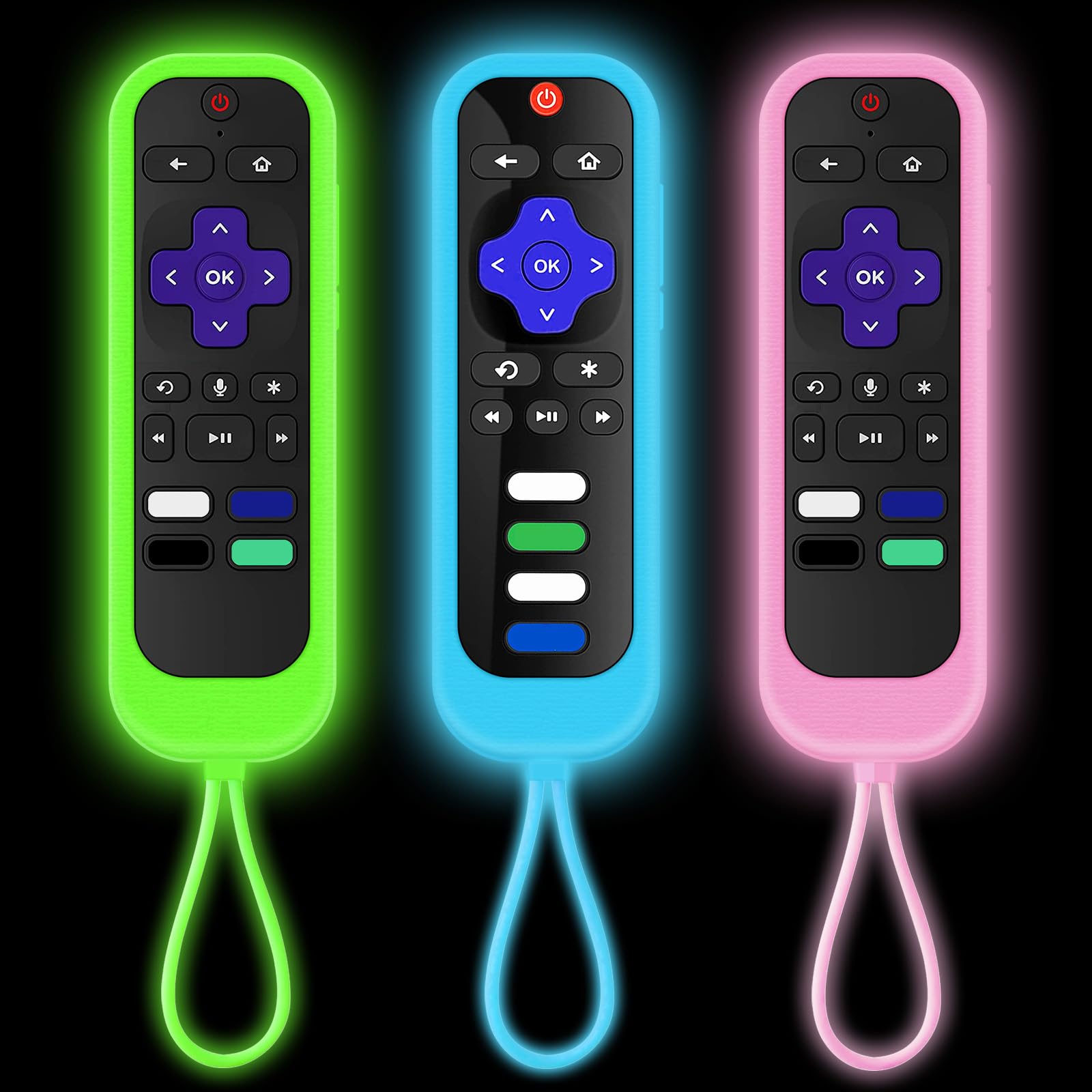 Photo 1 of [3Pack] Climberer Remote Case Cover Compatible with TCL/Hisense roku TV |Sharp Roku TV | Roku Express 4K+?Glow in The Dark Makes it Easy to find